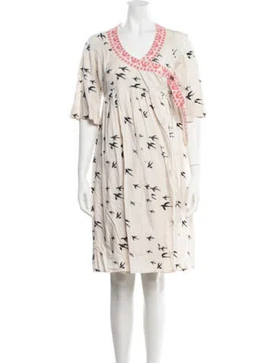 Pre-owned Hoss Intropia Printed Midi Length Dress In Neutrals