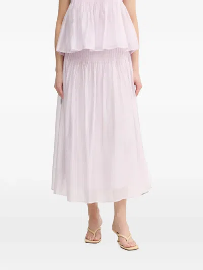 Hoss Intropia Rania Pleated Maxi Skirt In Pink