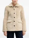 Hoss Intropia Rounded-collar Flap-pocket Jacket In Neutral