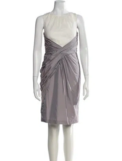 Pre-owned Hoss Intropia Scoop Neck Knee-length Dress In Purple