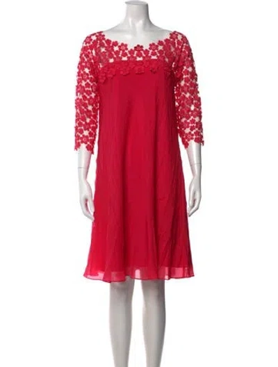 Pre-owned Hoss Intropia Silk Knee-length Dress In Multi