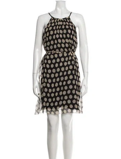 Pre-owned Hoss Intropia Silk Mini Dress In Black