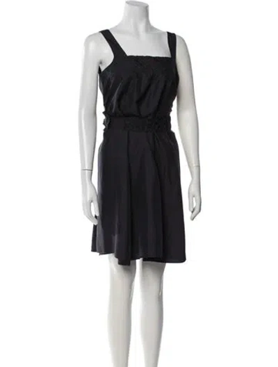 Pre-owned Hoss Intropia Silk Mini Dress In Blue