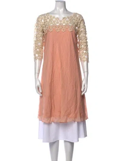 Pre-owned Hoss Intropia Silk Scoop Neck Blouse In Pink