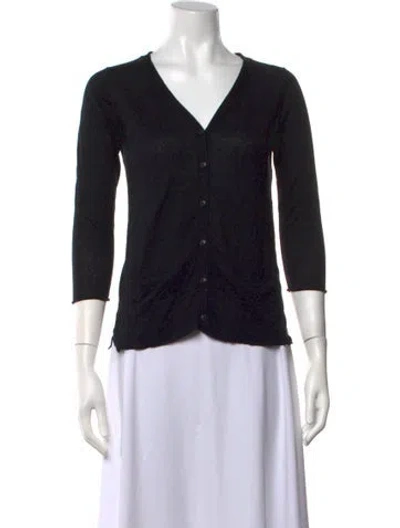 Pre-owned Hoss Intropia V-neck Sweater In Black
