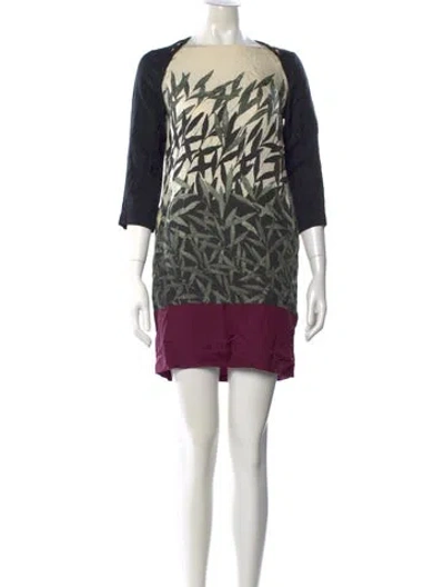 Pre-owned Hoss Intropia Wool Mini Dress In Green
