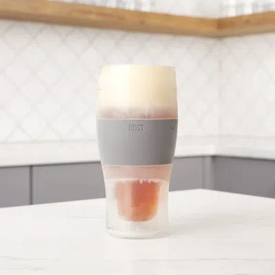 Host Beer Freeze Cooling Cup In Grey In Gray;clear