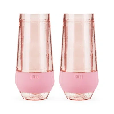 Host Champagne Freeze Cooling Cups In Pink;clear