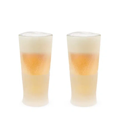 Host Glass Freeze Beer Cooling Cup Set Of 2 In Clear