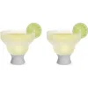 Host Glass Freeze Margarita Cooling Cup Set Of 2 In Gray