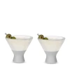 Host Glass Freeze Martini Cooling Cup Set Of 2 In Gray