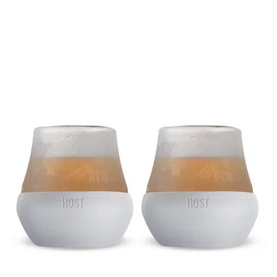 Host Glass Tasting Freeze Cooling Cup In Gray, Set Of 2 In Grey