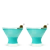 Host Martini Freeze Cooling Cup Set Of 2 In Aqua