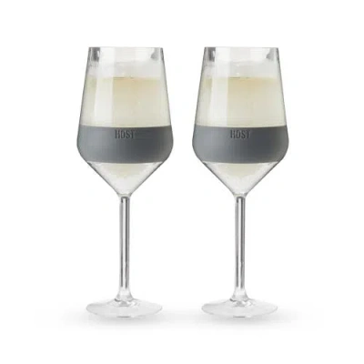 Host Stemmed Wine Freeze Cooling Cup Set Of 2 In Gray