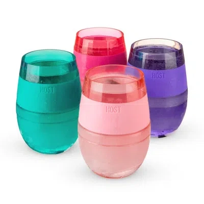 Host Wine Freeze Cooling Cups In Translucent Multicolor