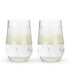 Host Wine Freeze Xl Cooling Cup Set Of 2 In Marble