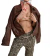 Hot & Delicious Garth Bomber Jacket In Black In Brown