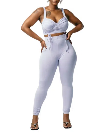 Hot & Delicious Sleeveless Pant Set In Lavender In Purple