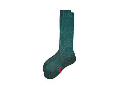 Hot Chillys Fair Isle Mid Vol Socks Women's Quarter Length Socks Shoes Teal Fair Isle: Lg (us Women's 9.5-13), A In Green