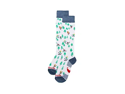 Hot Chillys Fiesta Downhill Mid Vol Socks Crew Cut Socks Shoes Downhill Ski: Lg (us Men's Shoe 8.5-11.5 - Women' In Multi