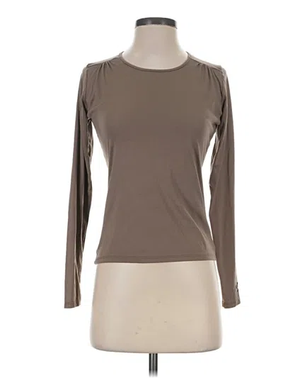 Pre-owned Hot Chillys Long Sleeve T-shirt In Brown