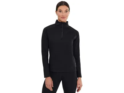 Hot Chillys Micro-elite Xt Zip-t Women's Long Sleeve Pullover Black: Md, Nylon/spandex