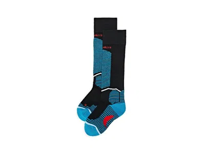 Hot Chillys Ultrathin Compression Crew Cut Socks Shoes Black/hc Blue: Sm (us Men's Shoe 3-5.5 - Women's 4-7), Ac In Multi