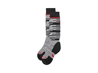 Hot Chillys Winter Sport Elite Mid Vol Socks Crew Cut Socks Shoes Black/grey: Md (us Men's Shoe 5.5-7 - Women's  In Multi