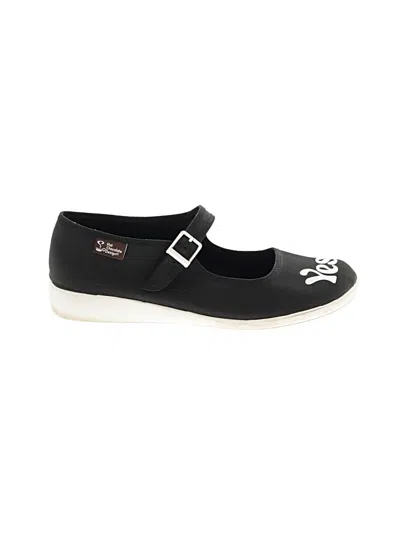 Pre-owned Hot Chocolate Design Flats In Black