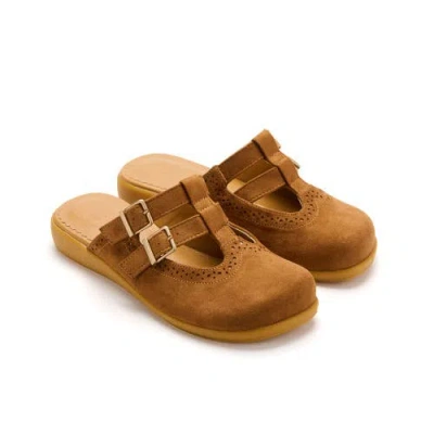 Hot Chocolate Design Mary Jane Clogs In Brown