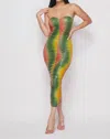 Hot & Delicious Ombre Bodycon Midi Dress In Multicolor