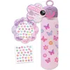 Hot Focus Kids' Double Wall Stainless Steel Water Bottle & Nail Sticker Pack In Multi