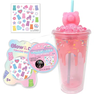 Hot Focus Kids' Gummy Bear Hydration Cup & Accessories In Pink Multi