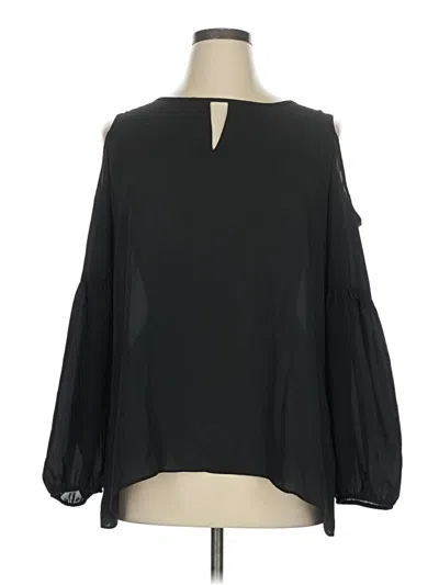 Pre-owned Hot In Hollywood Long Sleeve Blouse In Black