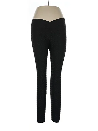 Pre-owned Hot Kiss Active Pants In Black