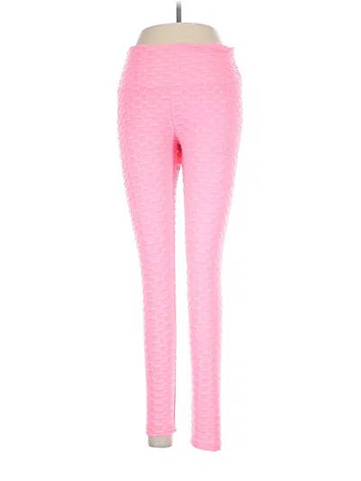 Pre-owned Hot Kiss Active Pants In Pink