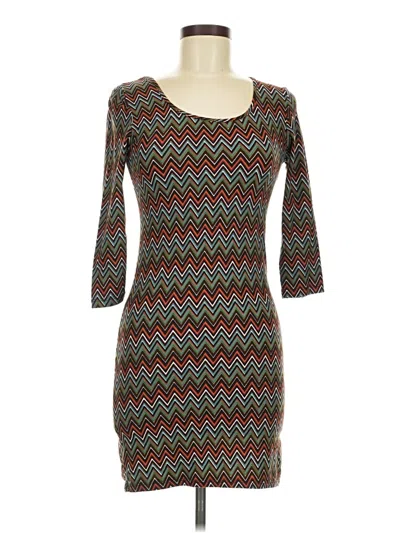 Pre-owned Hot Kiss Casual Dress In Brown