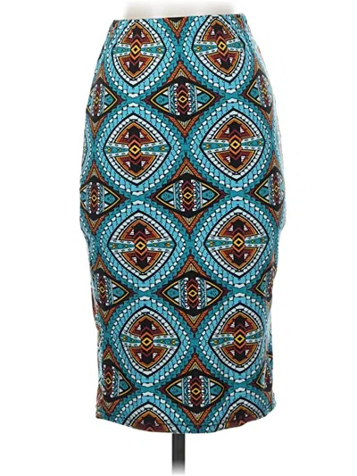 Pre-owned Hot Kiss Casual Skirt In Teal