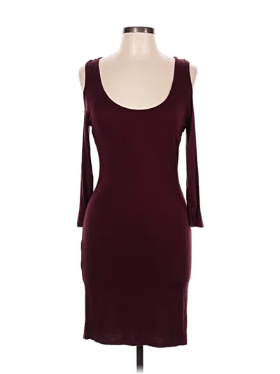 Pre-owned Hot Kiss Cocktail Dress In Burgundy