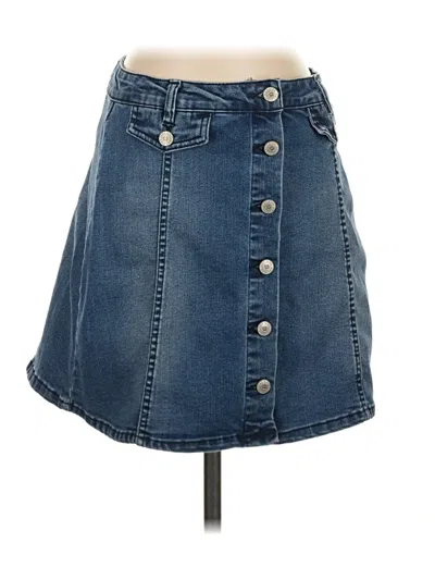 Pre-owned Hot Kiss Denim Skirt In Blue