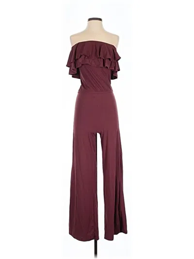 Pre-owned Hot Kiss Jumpsuit In Burgundy