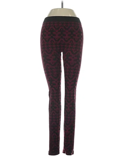 Pre-owned Hot Kiss Leggings In Burgundy