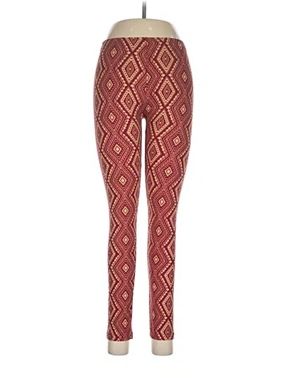Pre-owned Hot Kiss Leggings In Burgundy