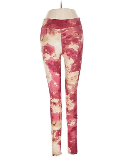 Pre-owned Hot Kiss Leggings In Red
