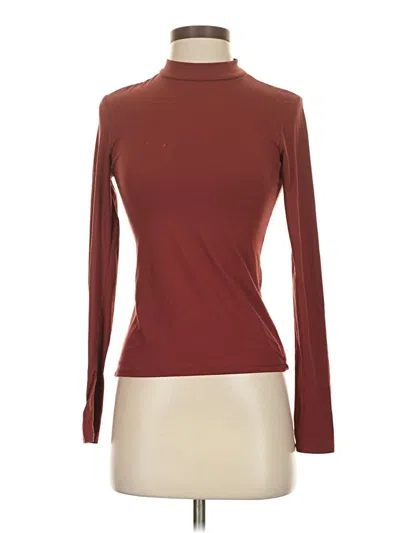 Pre-owned Hot Kiss Long Sleeve Turtleneck In Brown
