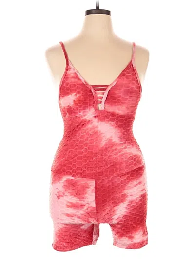 Pre-owned Hot Kiss Romper In Red