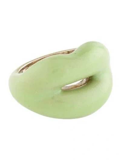 Pre-owned Hot Lips By Solange Enamel Classic Ring In Multi