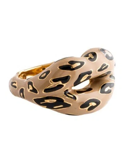 Pre-owned Hot Lips By Solange Leopard Hotlips Ring In Multi
