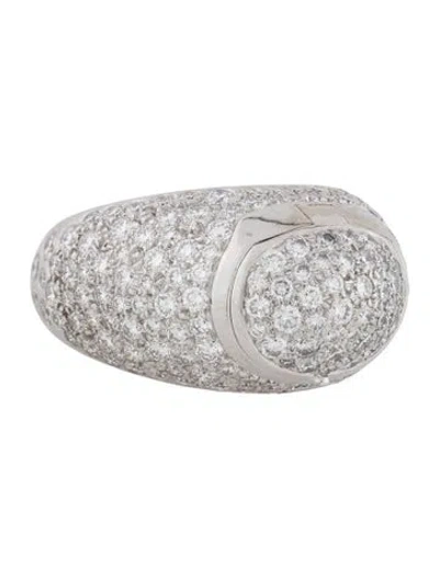 Pre-owned Hot Lips By Solange Solange Azagury-partridge 18k 3.79ctw Diamond Pavé Compartment Ring In Multi