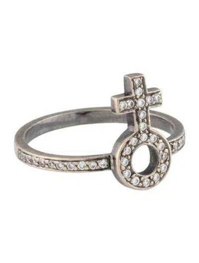 Pre-owned Hot Lips By Solange Solange Azagury-partridge 18k Diamond Venus Ring In Multi